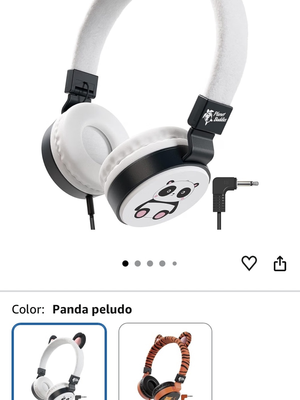 Panda Plush On-Ear Headphones - White